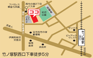 足立区シルバー人材センターへの地図