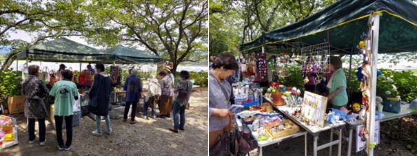 あじさい祭り出店、ボランティア活動